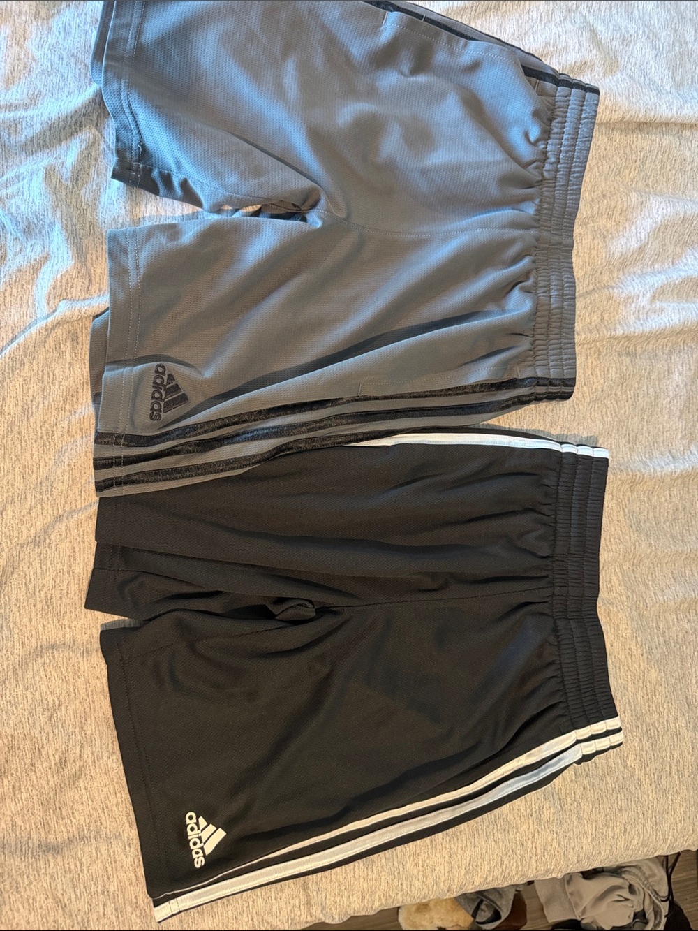 adidas Kids 2-Pack Athletic Shorts in Gray & Black